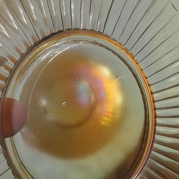 Set-4 Vintage Depression Dessert/Bread Plates Orange Iradescent Carnival - Picture 6 of 8